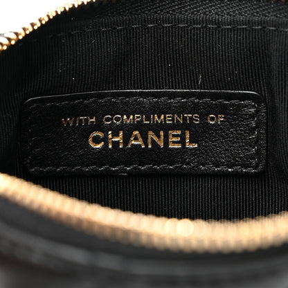 Chanel Lambskin Quilted Small No. 5 Cosmetic Case Black 7 of 9