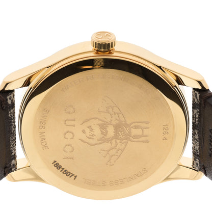 Gucci Stainless Steel Canvas 38mm G-Timeless GG Supreme Bee Quartz Watch Brown 4 of 4