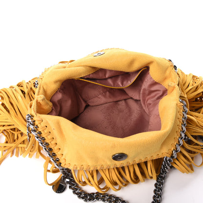 Stella McCartney Shaggy Deer Fringe Mini Falabella Tote Yellow 6 of 9