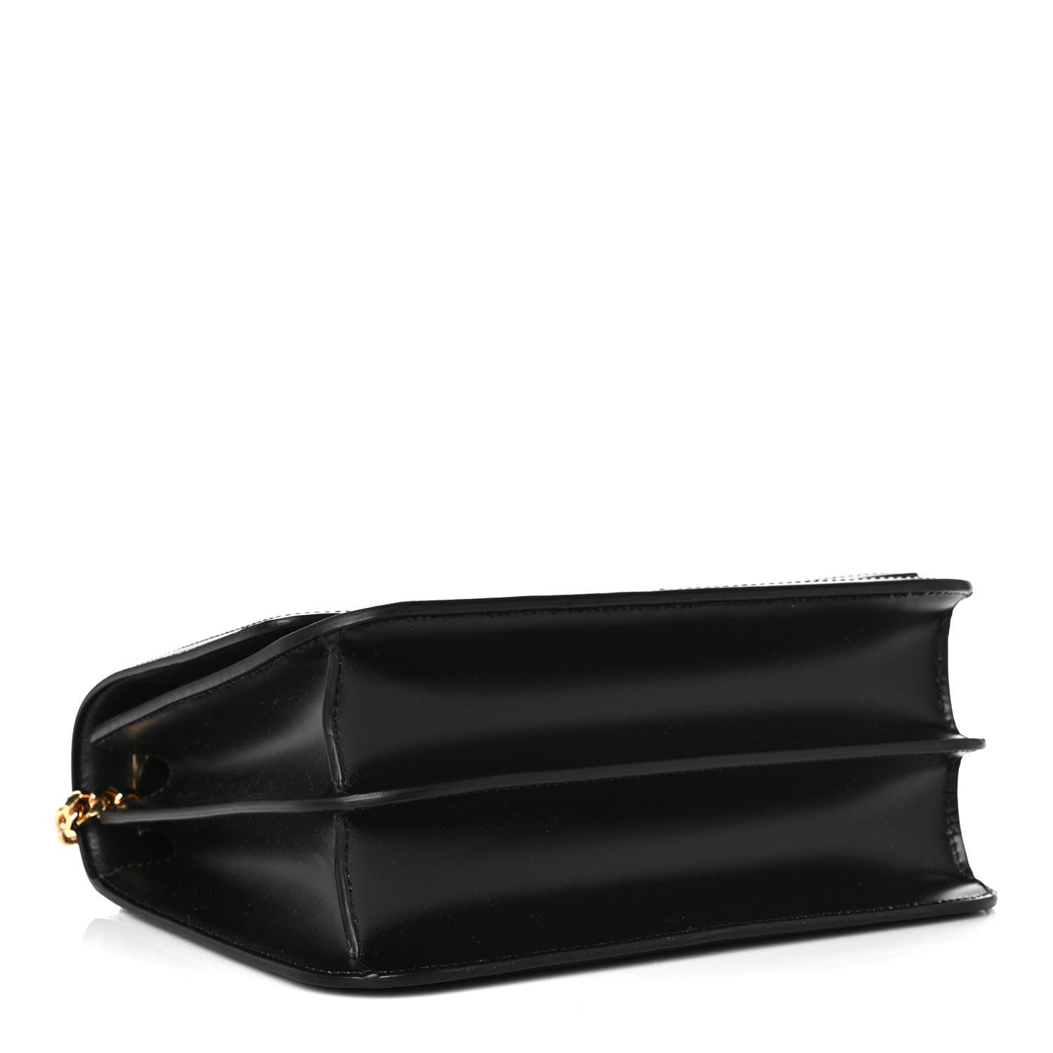 Burberry Calfskin Monogram Embossed Medium TB Chain Bag Black 3 of 9