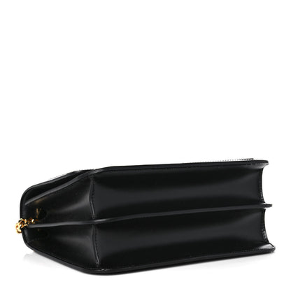 Burberry Calfskin Monogram Embossed Medium TB Chain Bag Black 3 of 9