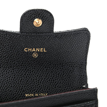 Chanel Caviar Quilted Flap Card Holder Wallet Black 6 of 9
