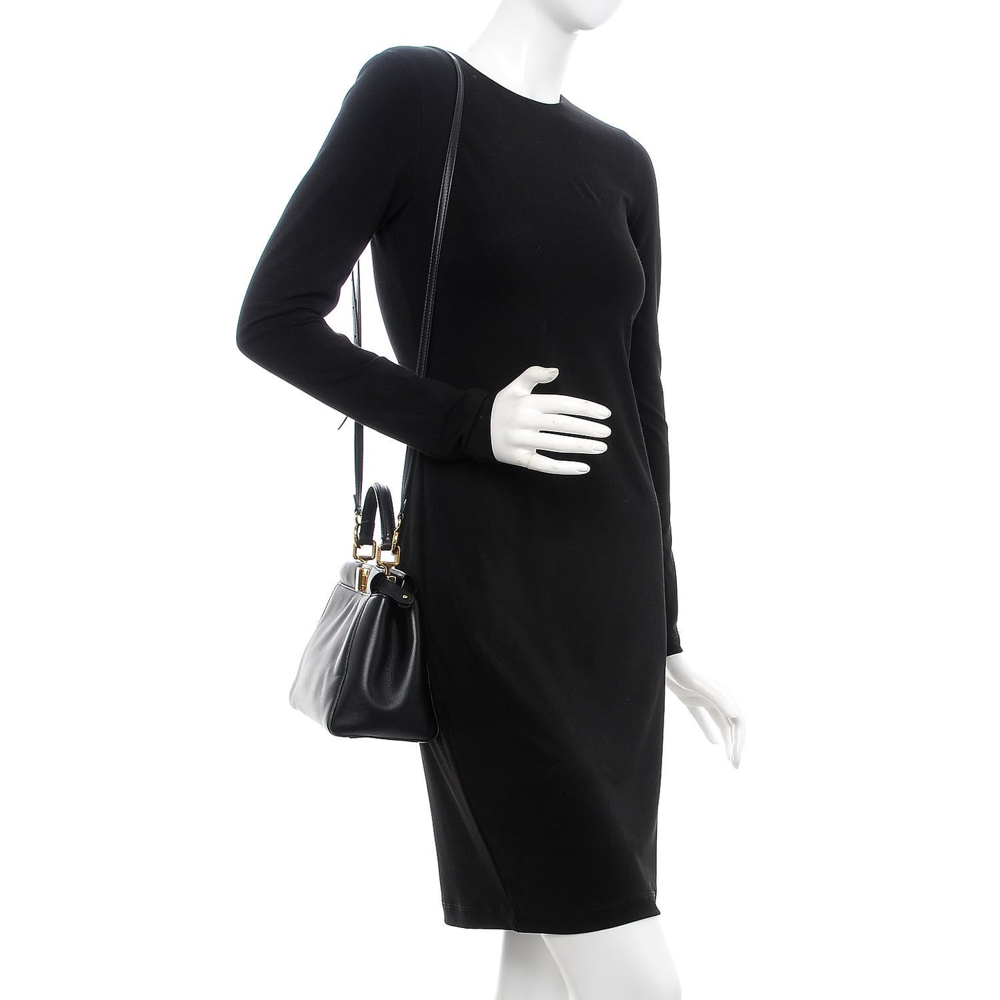 Nappa Mini Peekaboo Iconic Satchel Black