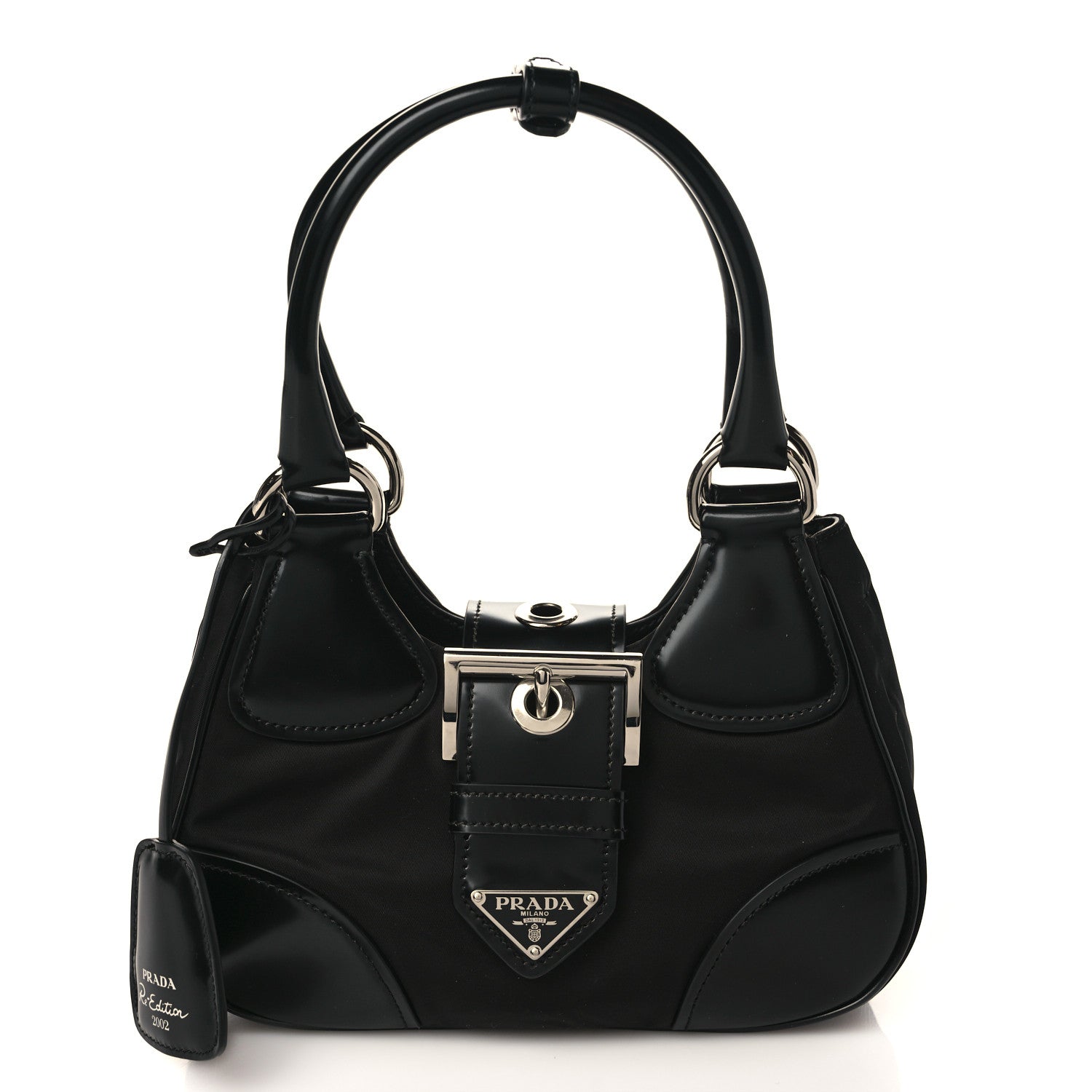 Prada Re-Nylon Spazzolato Re-Edition 2002 Moon Bag Black 1 of 7