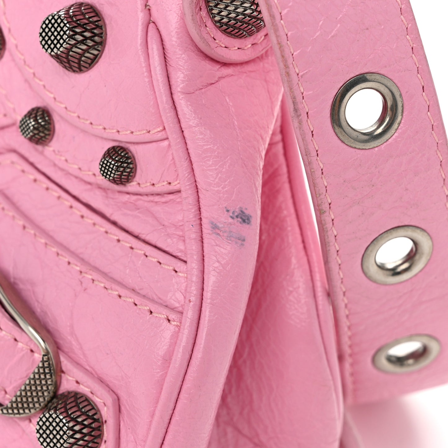 Agneau Arena Le Cagole Shoulder Bag XS Candy Pink