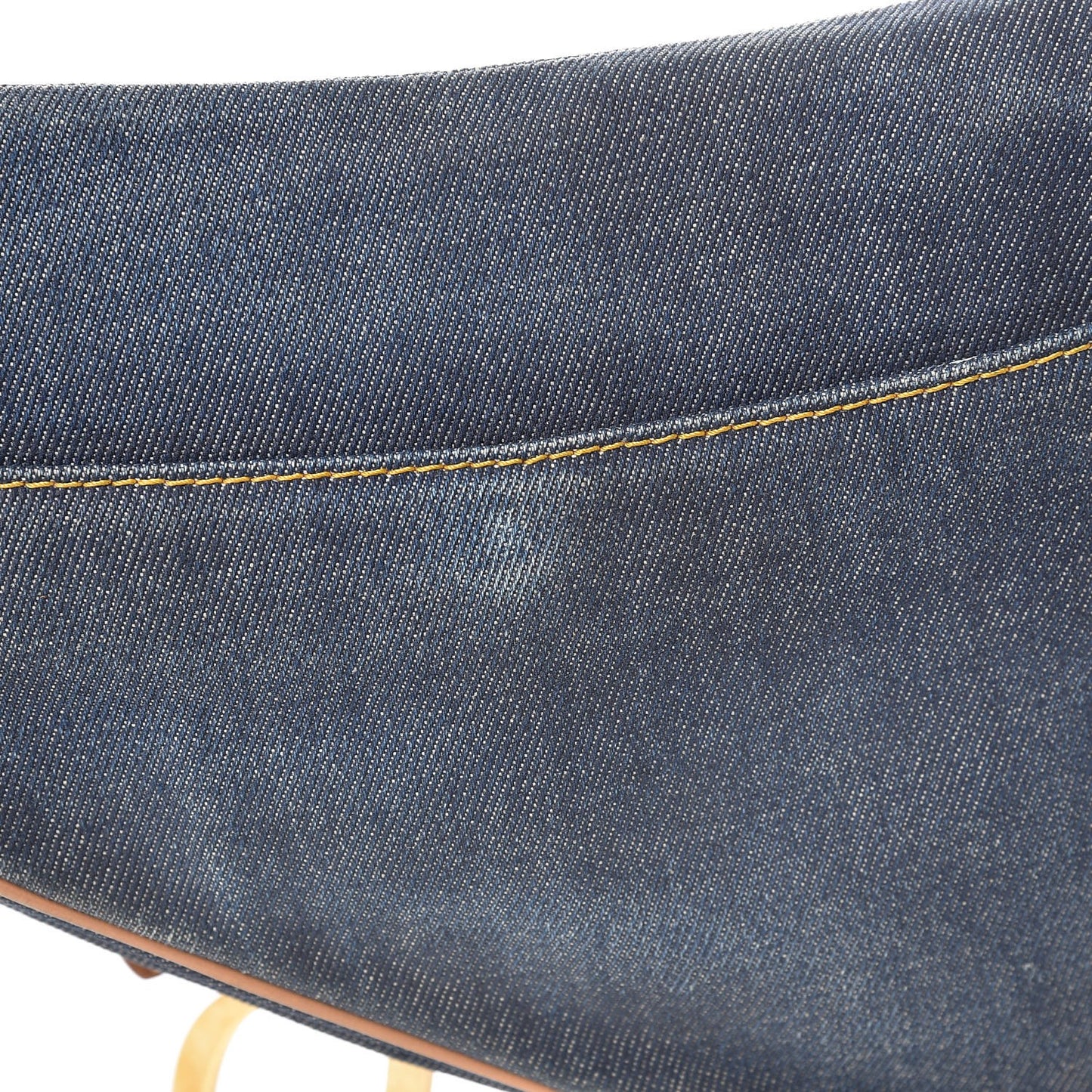 Denim Calfskin Saddle Bag Blue