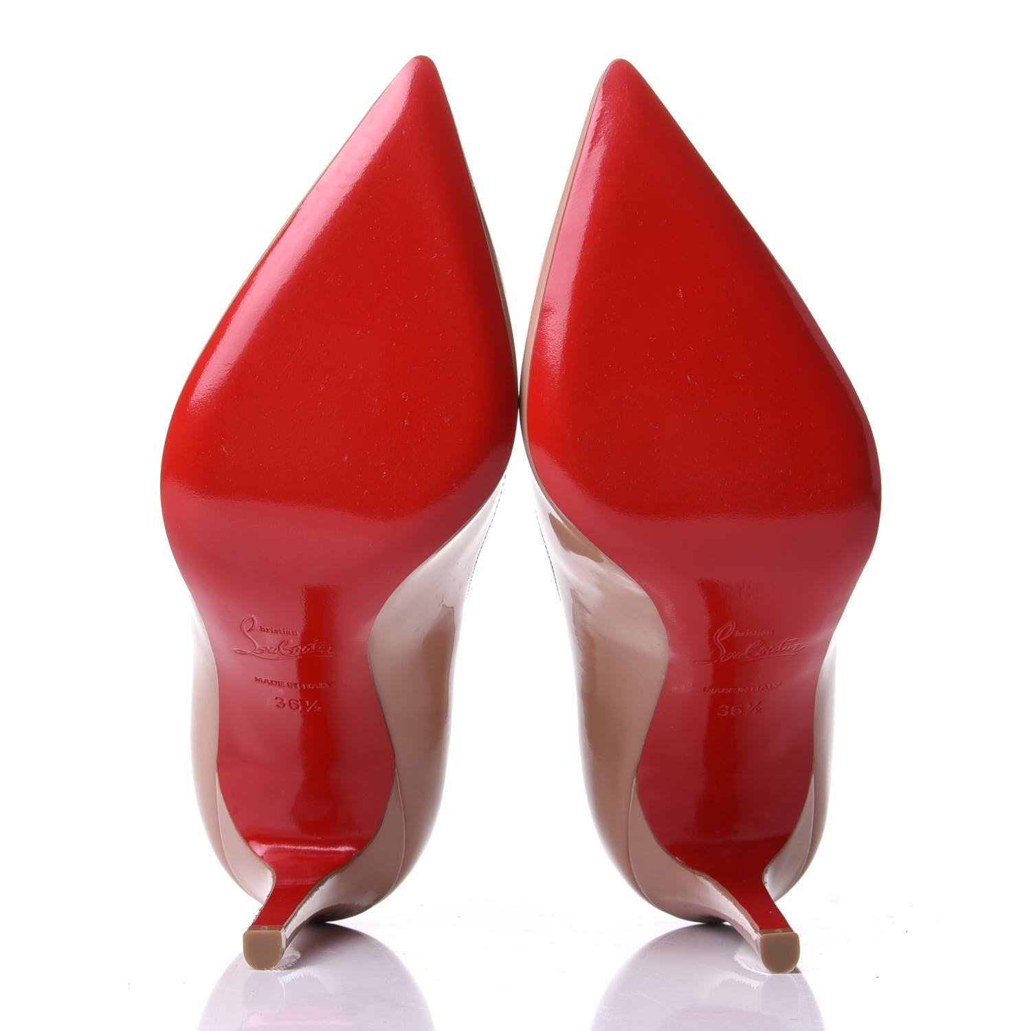 Christian Louboutin Patent Pigalle 100 Pumps 36.5 Nude 7 of 10