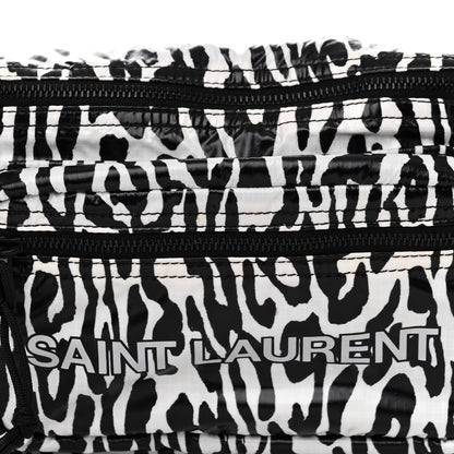 Saint Laurent Nylon Leopard Print Belt Bag Black 7 of 10