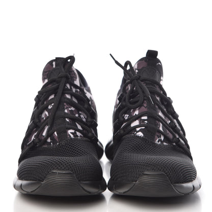 Louis Vuitton Neoprene Mesh Rubber Monogram Camo Fastlane Low Sneakers 8 Black 2 of 12