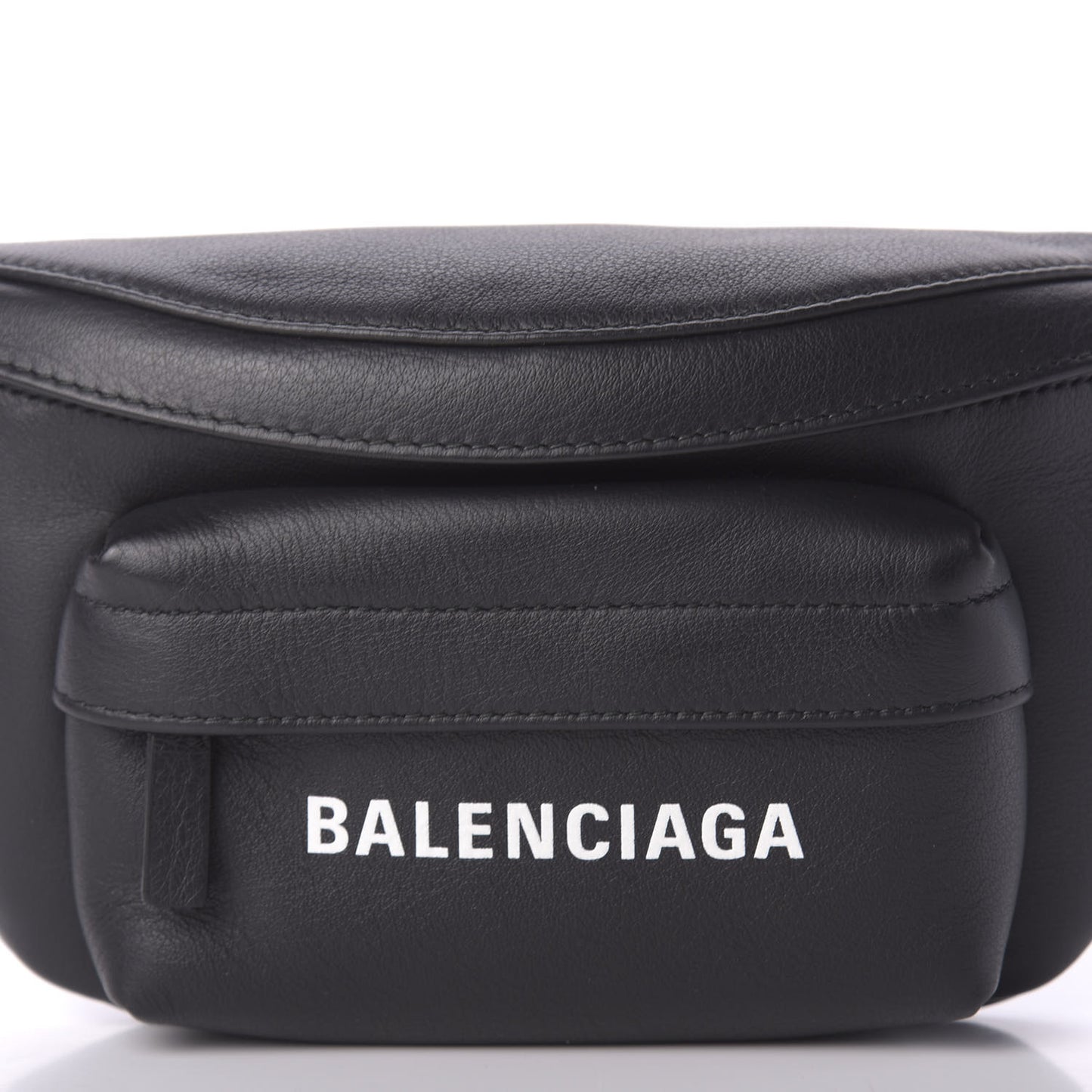Smooth Calfskin Logo Everyday Beltpack XS Black White