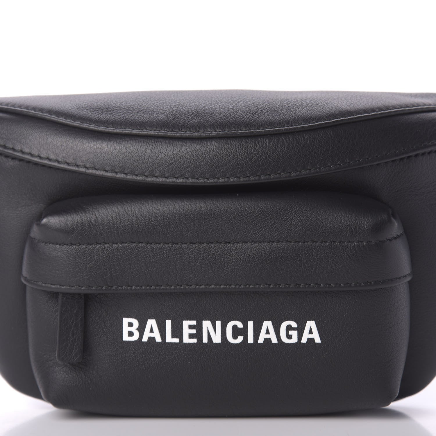 Balenciaga Smooth Calfskin Logo Everyday Beltpack XS Black White 9 of 9