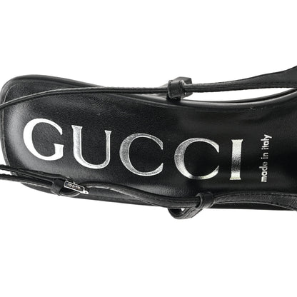 Gucci Tela Retino Nappa Charlotte Crystal GG Monogram Square G 75mm Slingback Pumps 40 Black 8 of 12