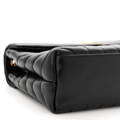 Saint Laurent Calfskin Y Quilted Monogram Small Loulou Chain Satchel Black 9 of 11