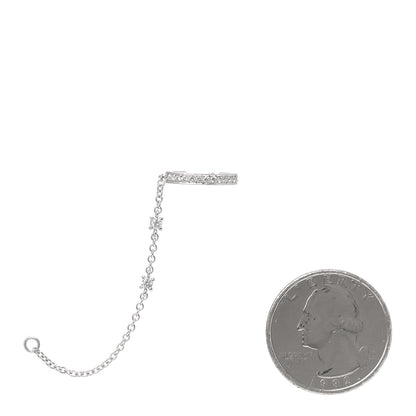 Anita Ko 18K White Gold Diamond Chain Ear Cuff Earring 2 of 4