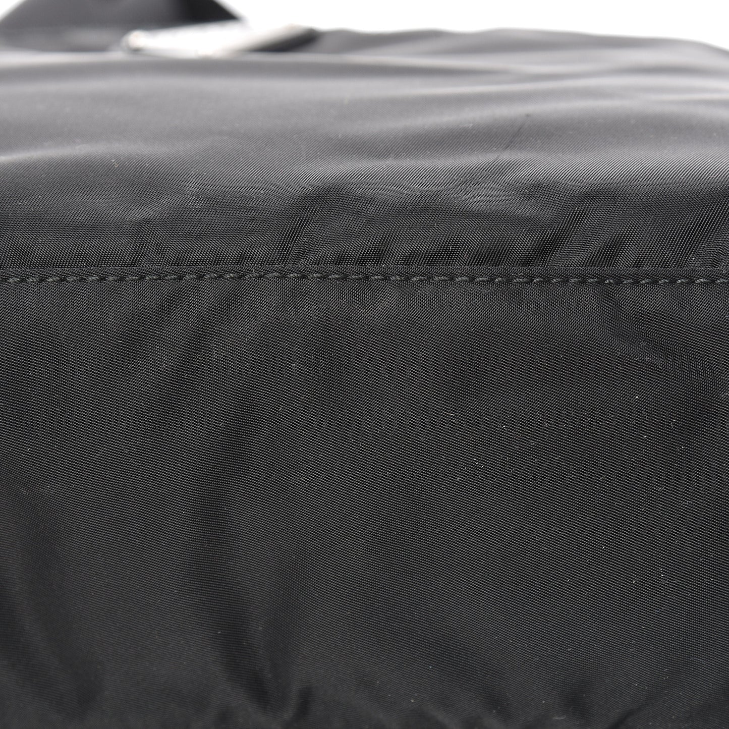 Nylon Flat Messenger Bag Black