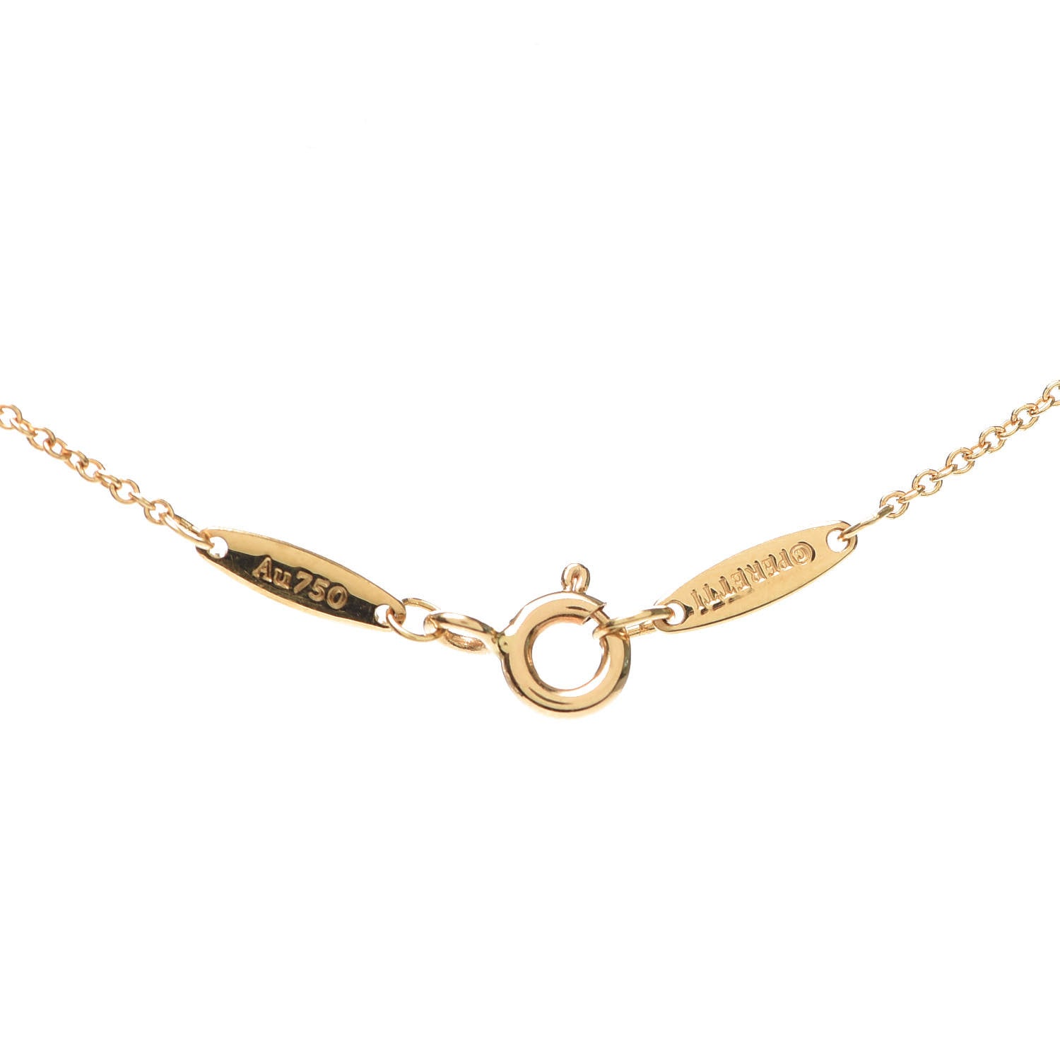 Tiffany 18K Yellow Gold Diamond .17ct Elsa Peretti Diamonds by the Yard Pendant Necklace 5 of 5