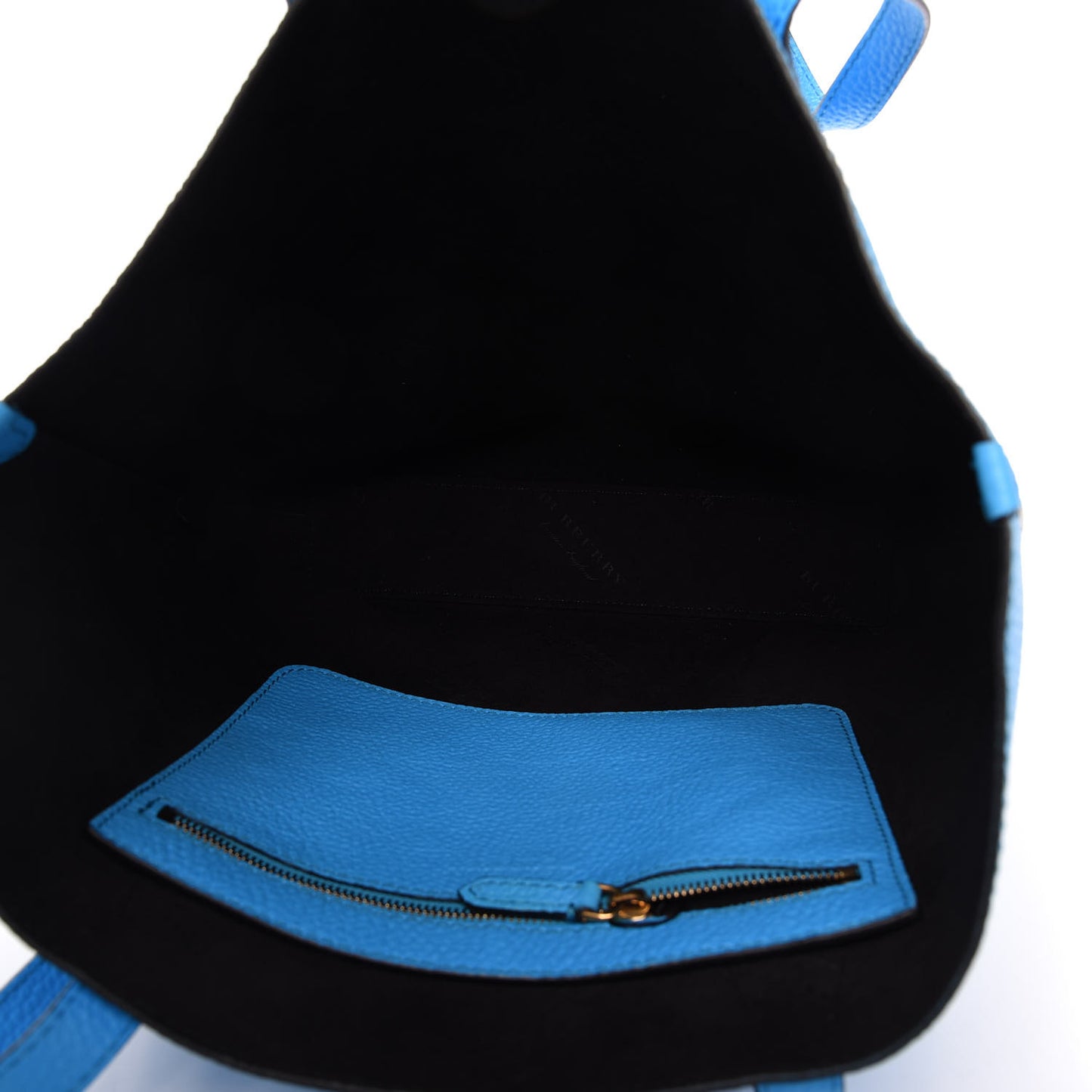Grainy Calfskin Remington Tote Neon Blue