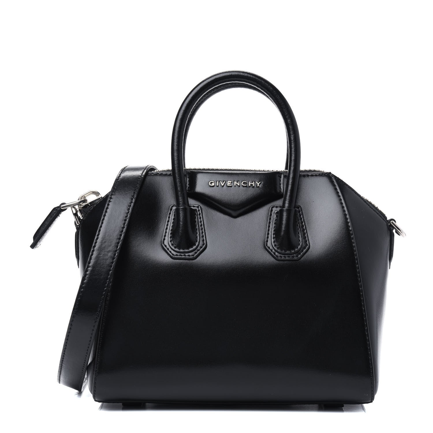 Givenchy Shiny Lord Calfskin Mini Antigona Black 2 of 24