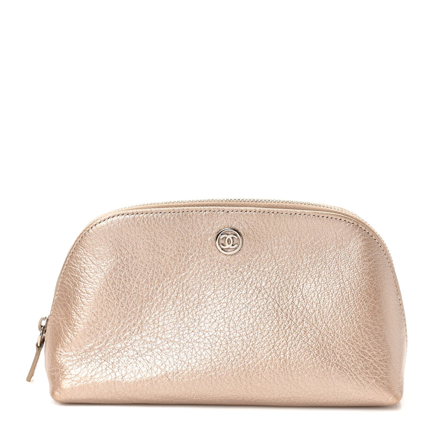 Chanel Metallic Goatskin Cosmetic Case Gold 1 of 9
