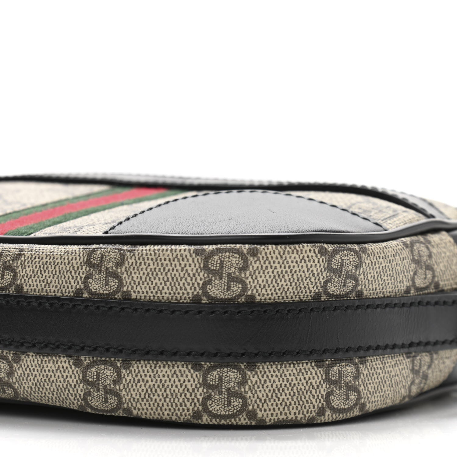 Gucci GG Supreme Monogram Web Small Shoulder Bag Black 10 of 10