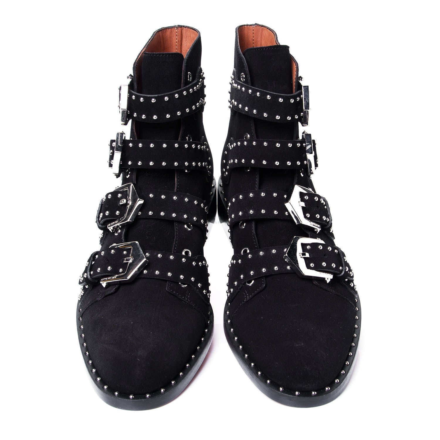 Givenchy Velvet Studded Prue Buckle Bootie 38 Black 5 of 10