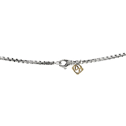 David Yurman Sterling Silver Diamond Prasiolite Elongated Cable Wrap Pendant Necklace 5 of 6