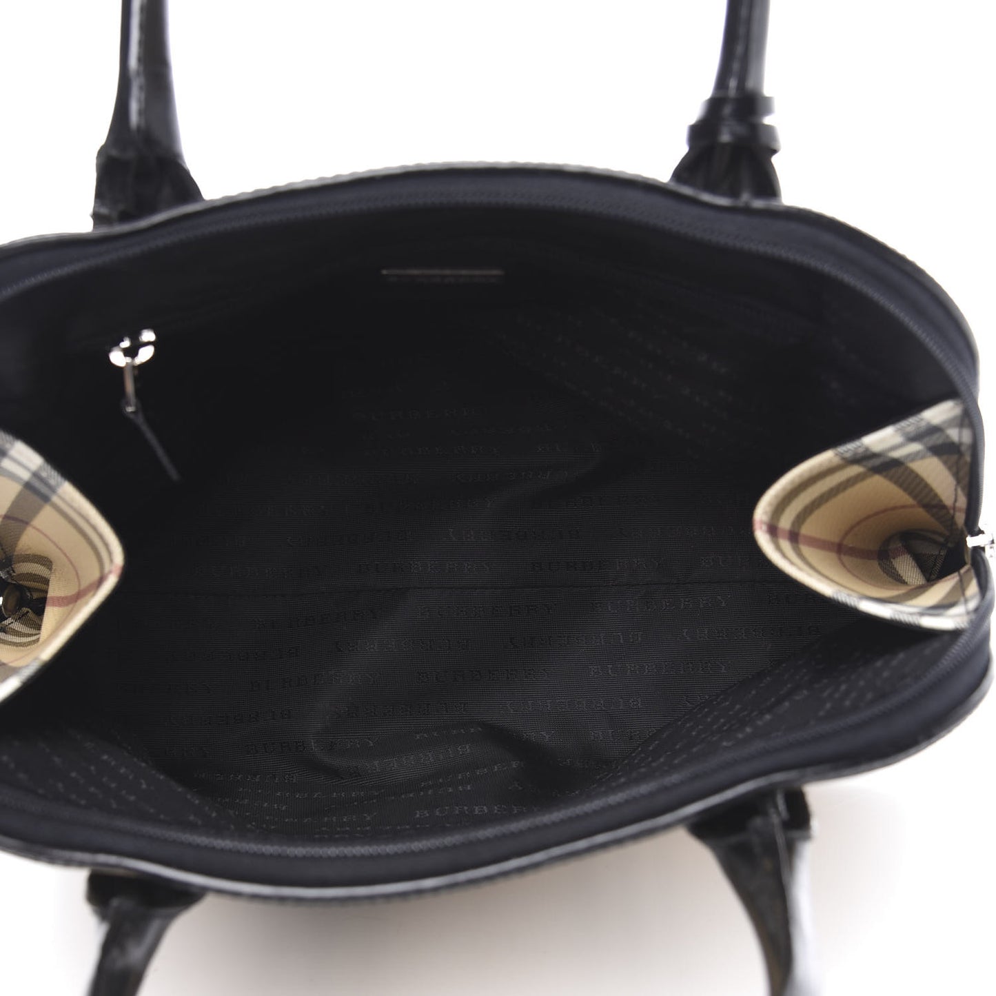 House Check Tote Black