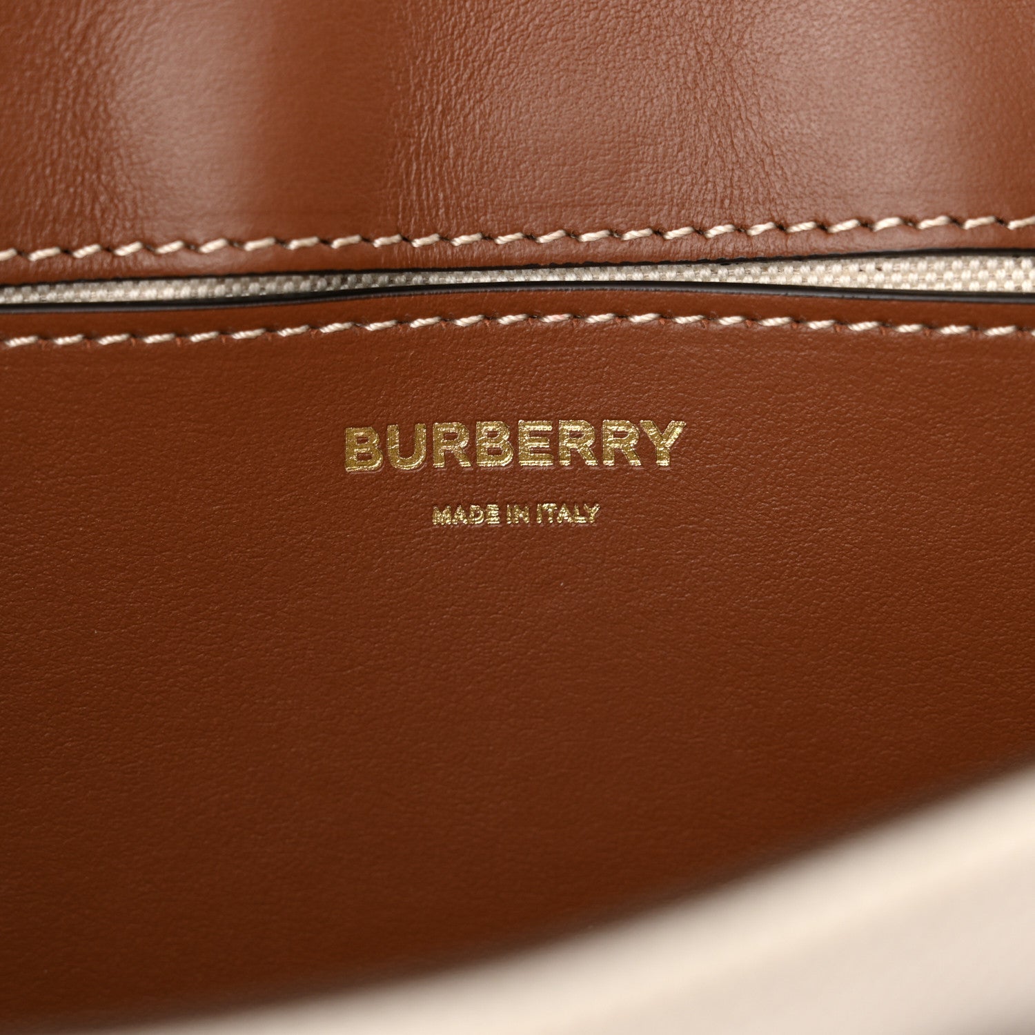 Burberry Canvas Horseferry Print Note Crossbody Bag Natural Tan