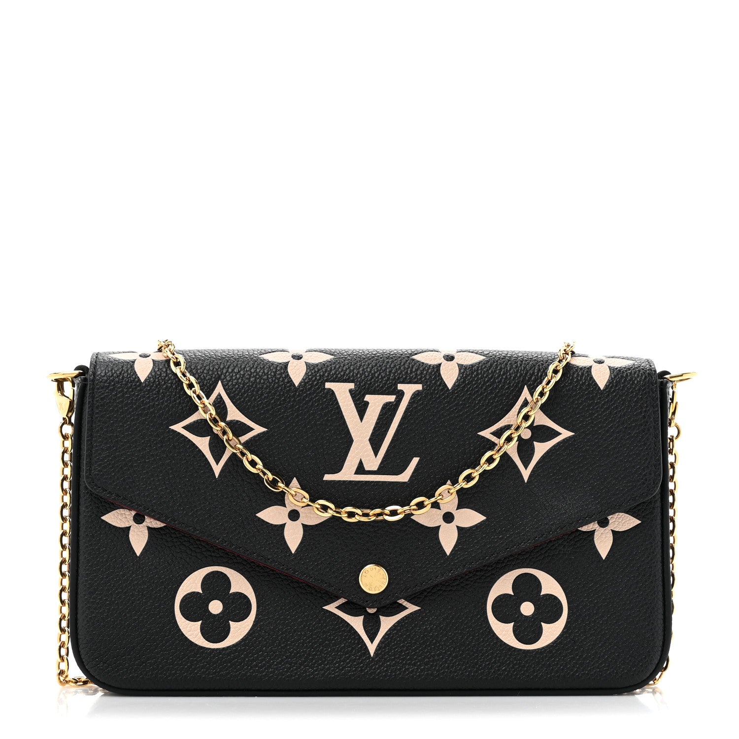 Louis Vuitton Empreinte Monogram Giant Felicie Pochette Black Beige 1 of 16