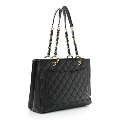 Chanel Caviar Quilted Grand Shopping Tote GST Black 3 of 11