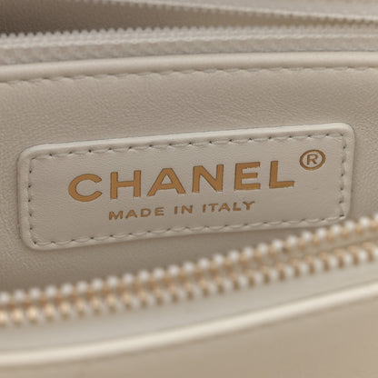 Chanel Caviar Quilted Small Coco Handle Flap White 6 of 11