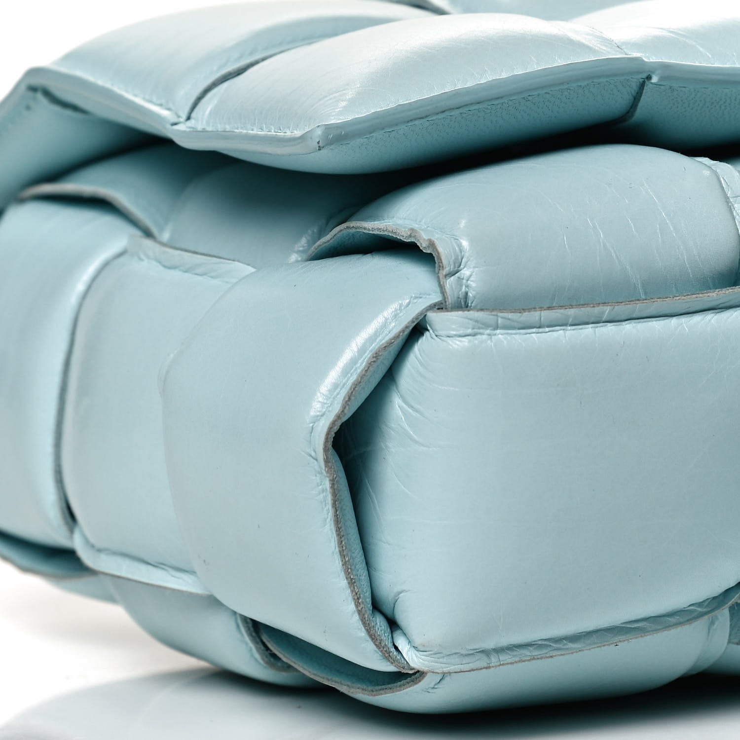 Bottega Veneta Paper Calfskin Maxi Intreccio Padded Cassette Crossbody Bag Ice 11 of 14