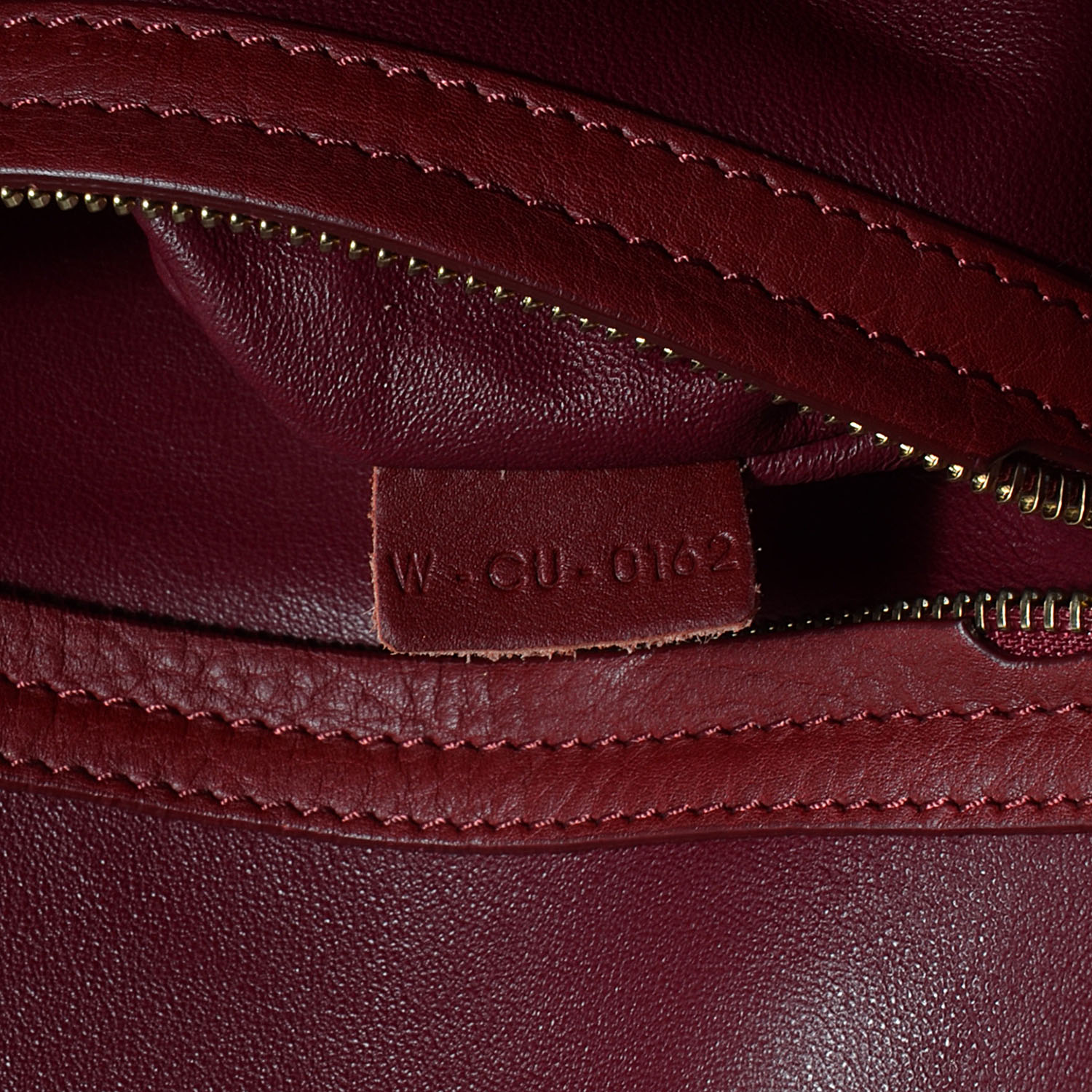 Celine Suede Medium Phantom Luggage Burgundy 7 of 8