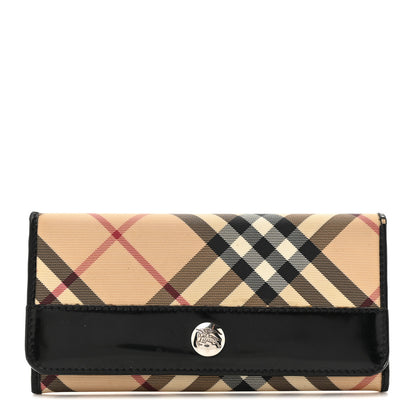 Burberry Supernova Check Continental Wallet Black 1 of 11
