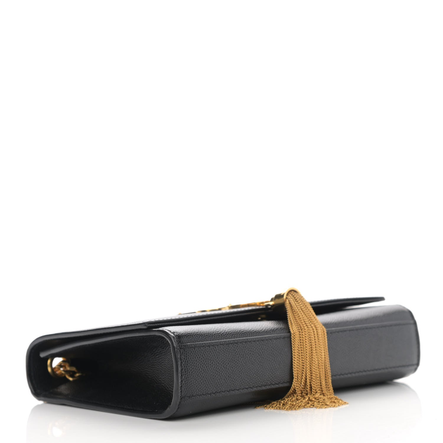 Saint Laurent Grain De Poudre Small Classic Monogram Kate Tassel Satchel Black 4 of 12