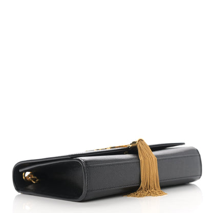Saint Laurent Grain De Poudre Small Classic Monogram Kate Tassel Satchel Black 4 of 12