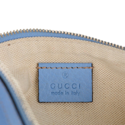 Gucci Pebbled Calfskin Zip Pouch Mineral Blue 7 of 8