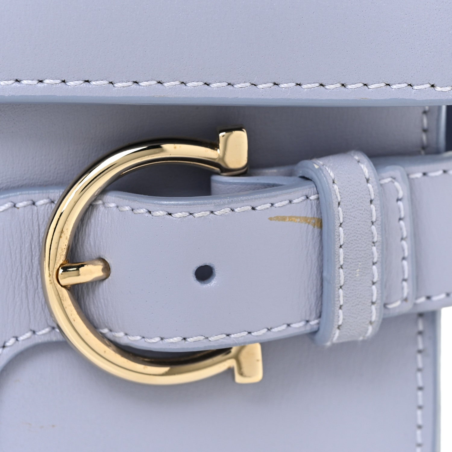 Salvatore Ferragamo Calfskin Motherwell Clutch Lilac 12 of 14