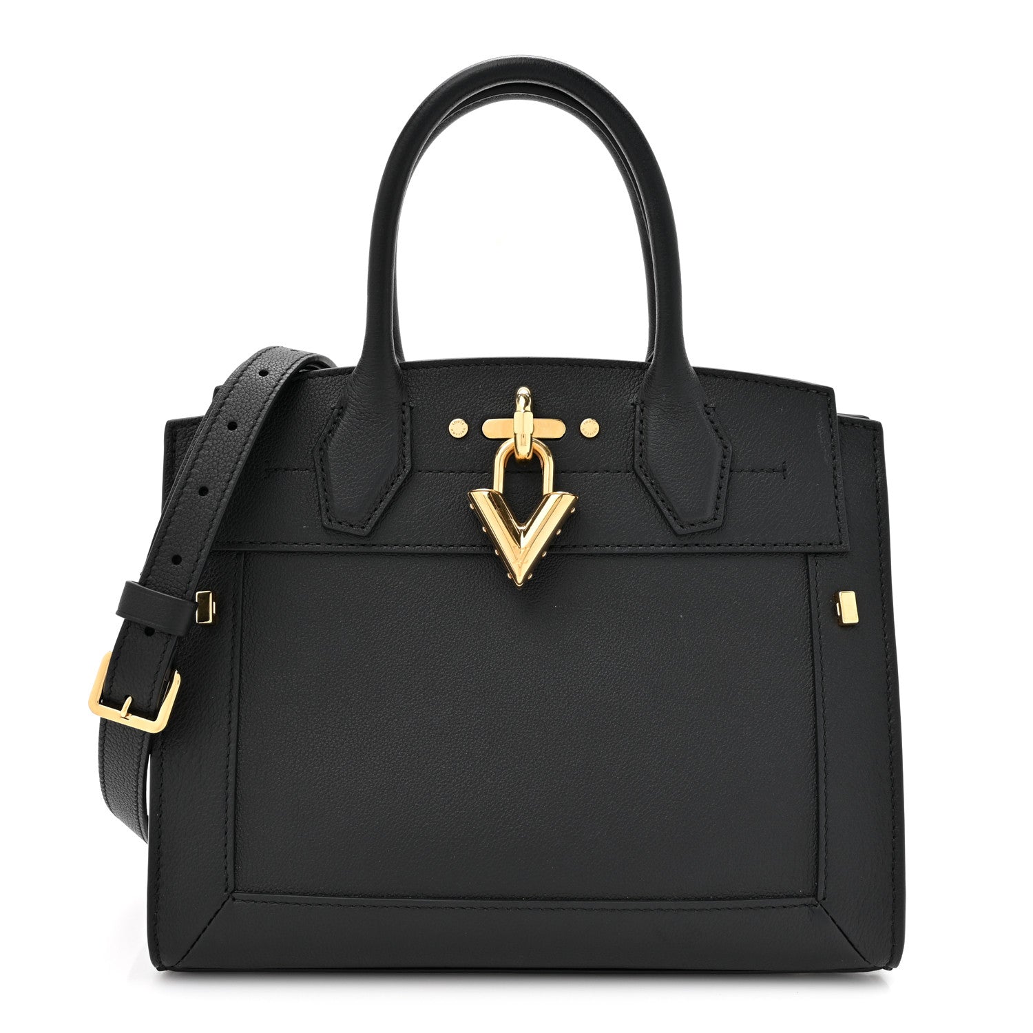 Louis Vuitton Calfskin Steamer PM Black 1 of 10