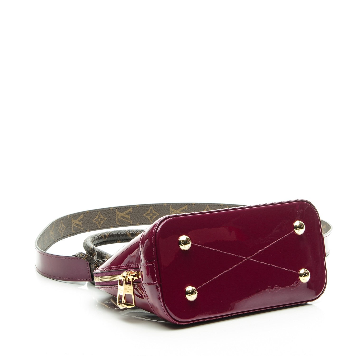 Louis Vuitton Patent Monogram Alma BB Magenta 4 of 7