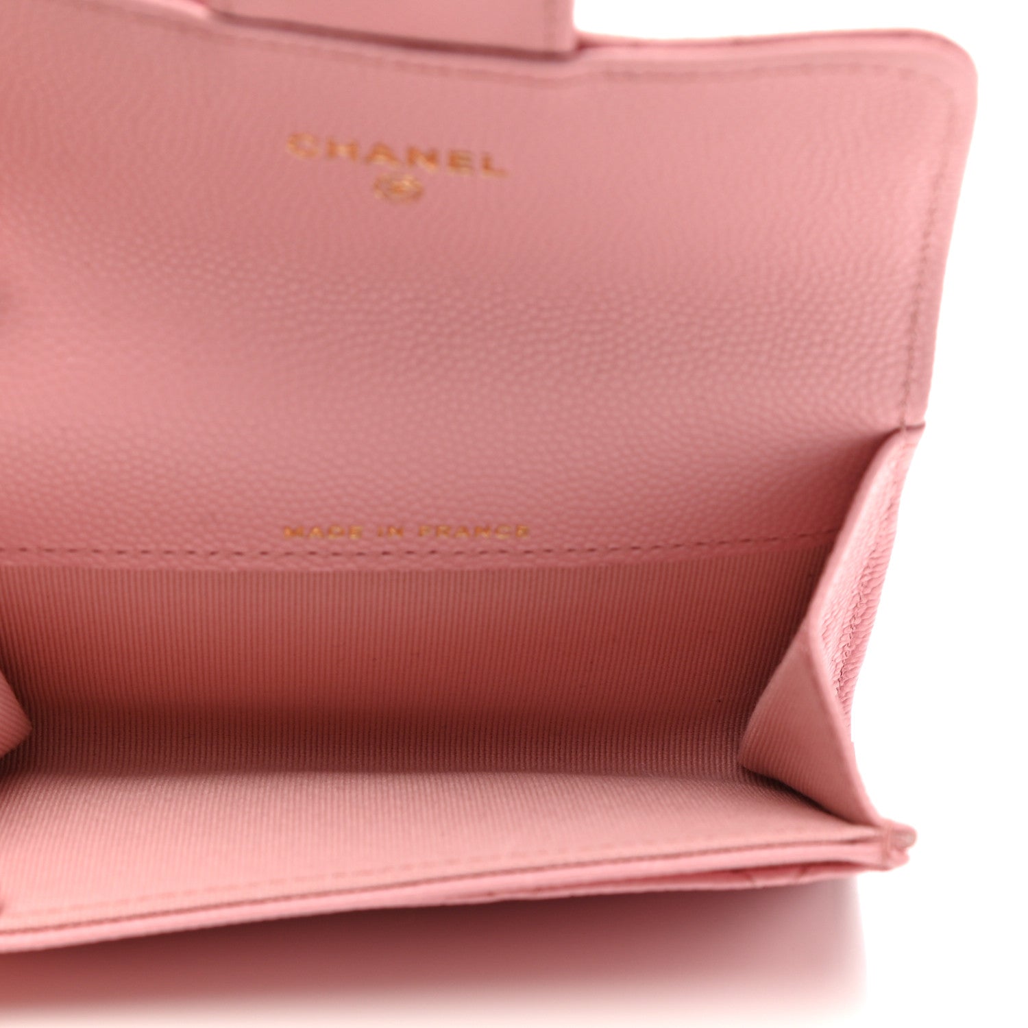 Chanel Caviar Quilted Flap Card Holder Wallet Light Pink 5 of 10