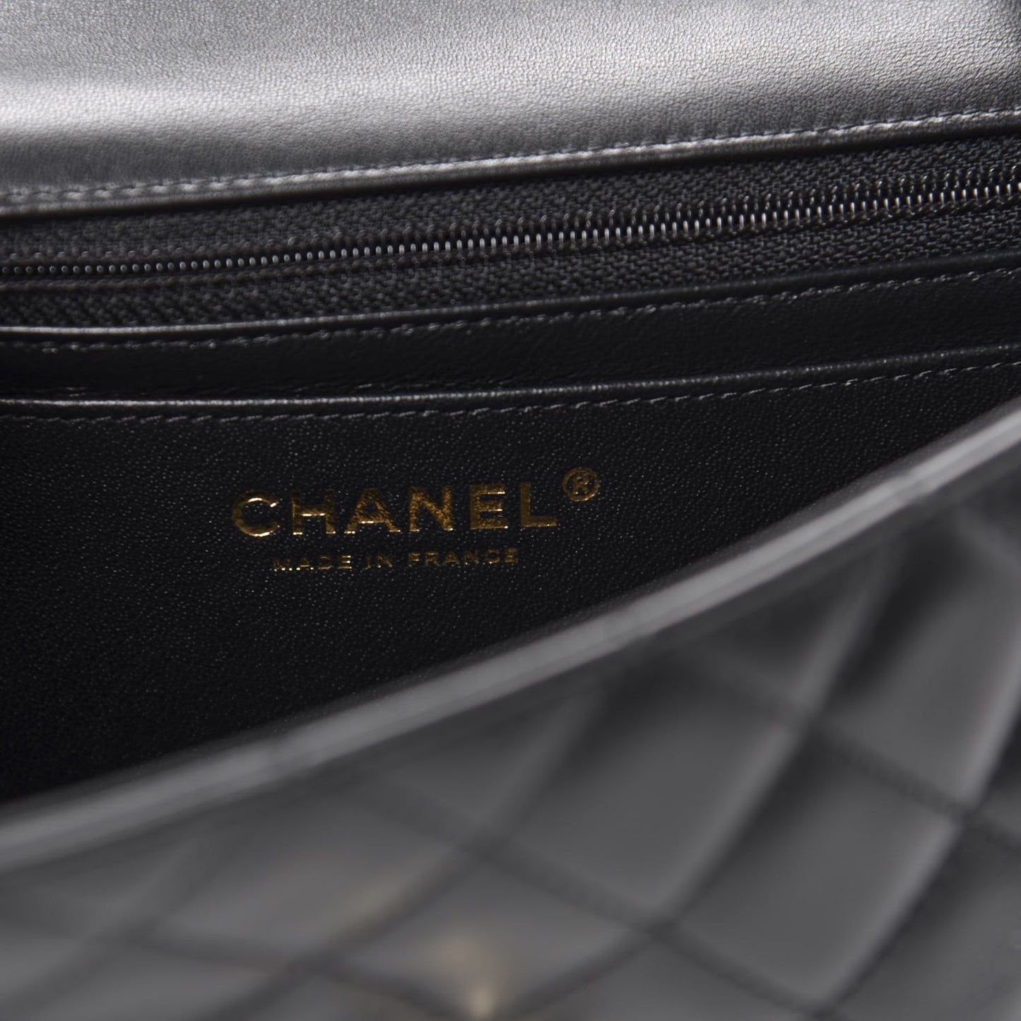 Lambskin Quilted Mini Rectangular Flap Black