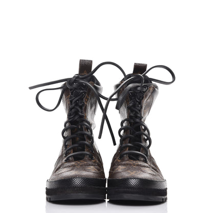 Louis Vuitton Calfskin Monogram Eldorado Desert Boot 36 Black 2 of 9