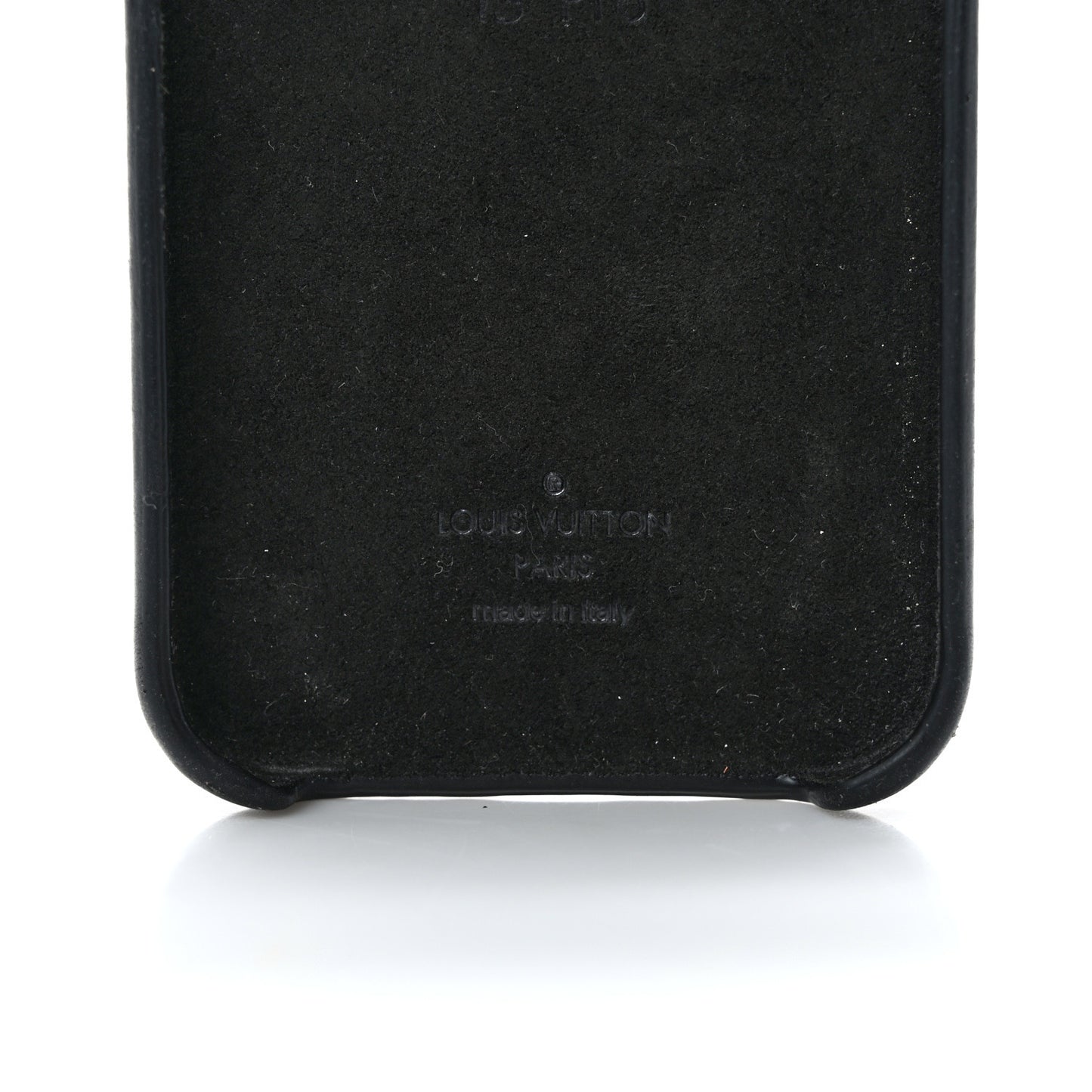 Lambskin Embossed Monogram Coussin iPhone 13 Pro Bumper Black
