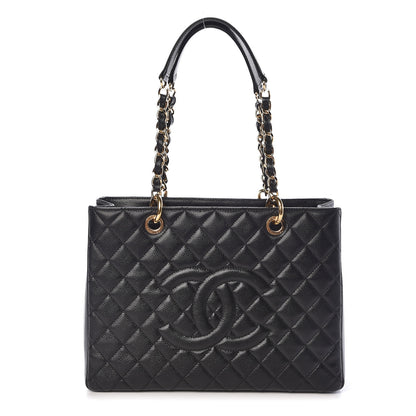 Chanel Caviar Quilted Grand Shopping Tote GST Black 1 of 12