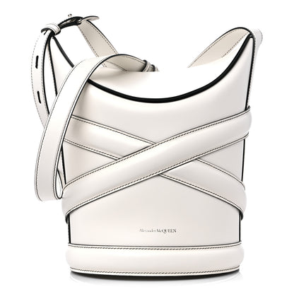 Alexander McQueen Calfskin Mini Curve Bucket Bag White 1 of 12