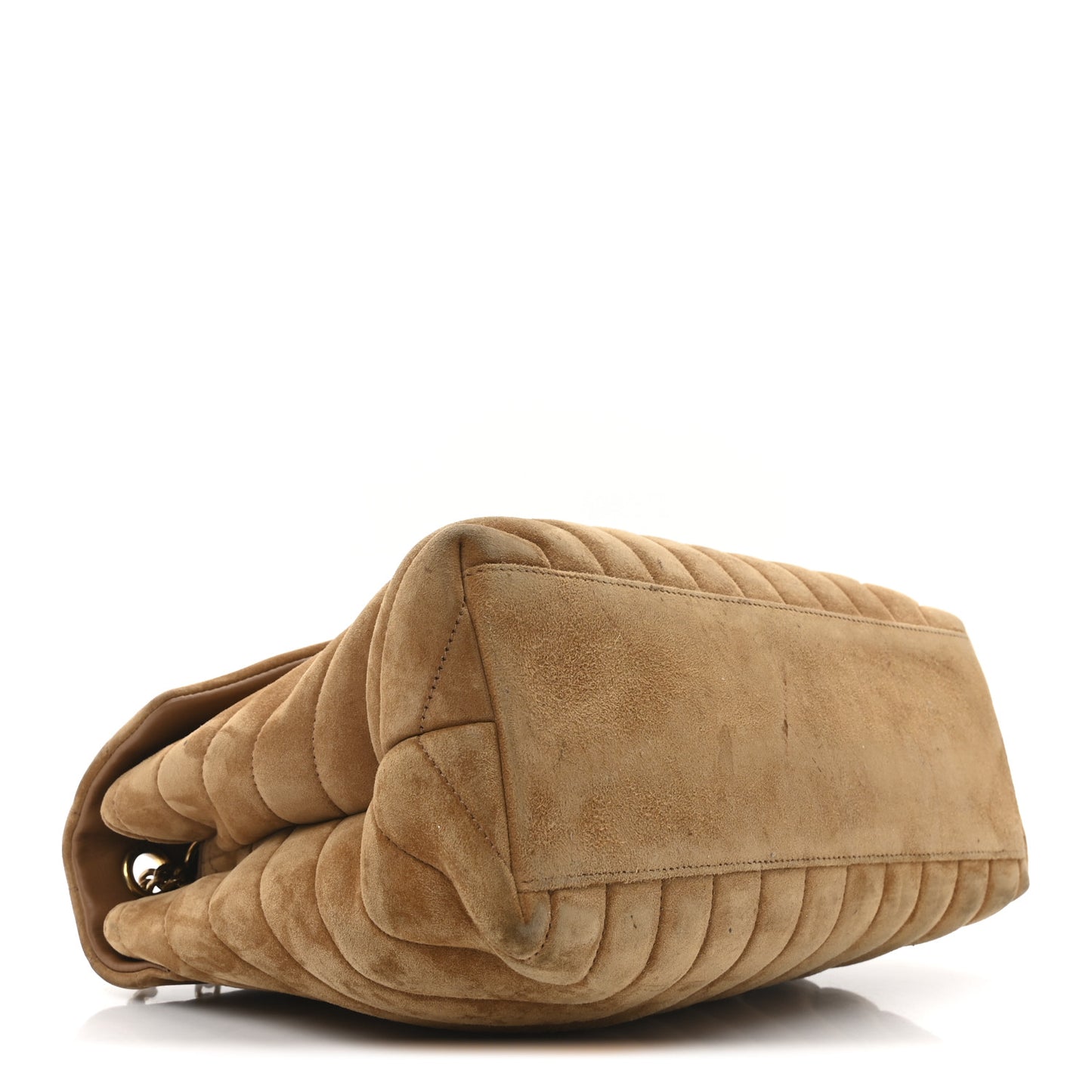Suede Y Quilted Monogram Medium Loulou Chain Satchel Cinnamon