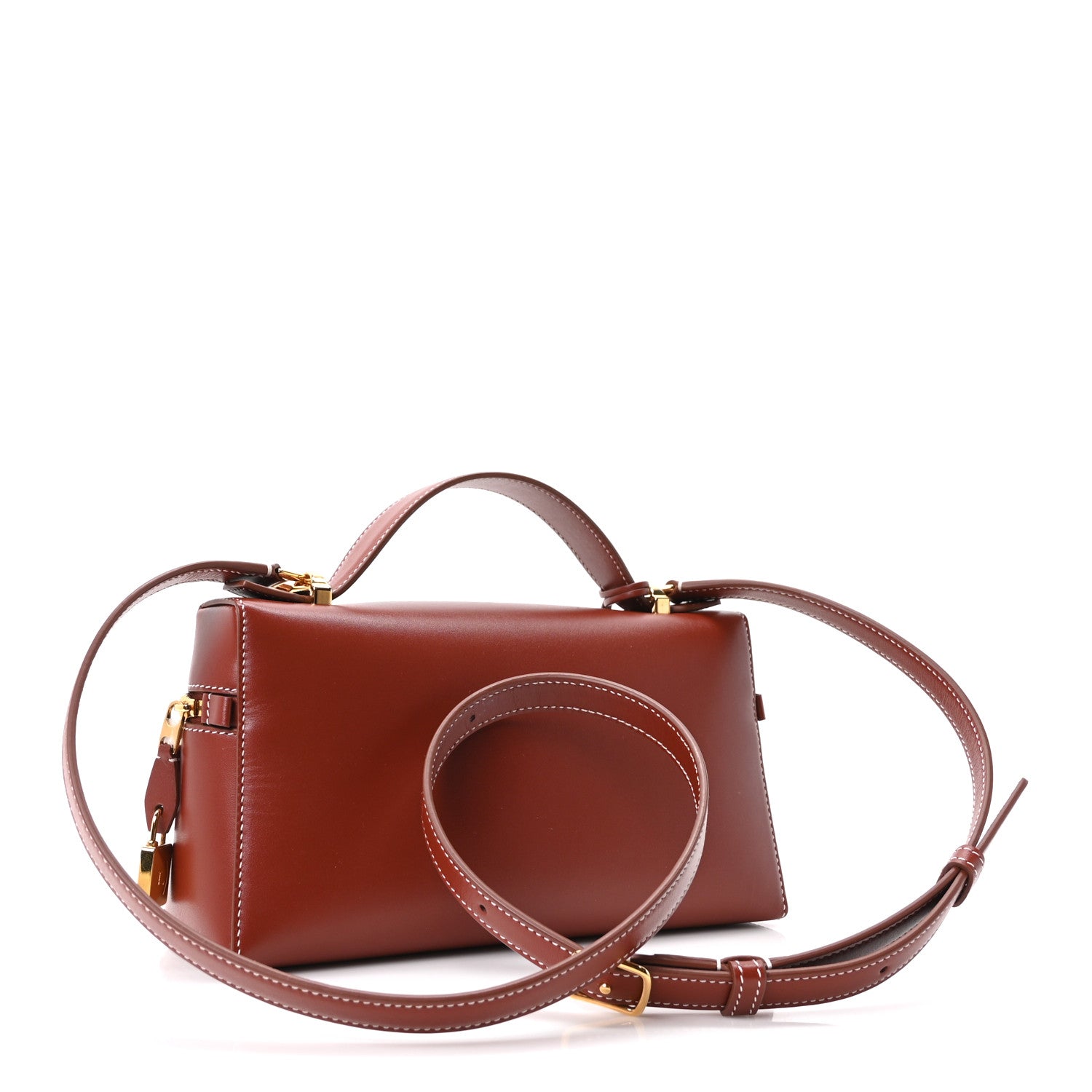 Loro Piana Saddle Calfskin L23 Extra Bag Deep Kummel Sun Gold 3 of 9