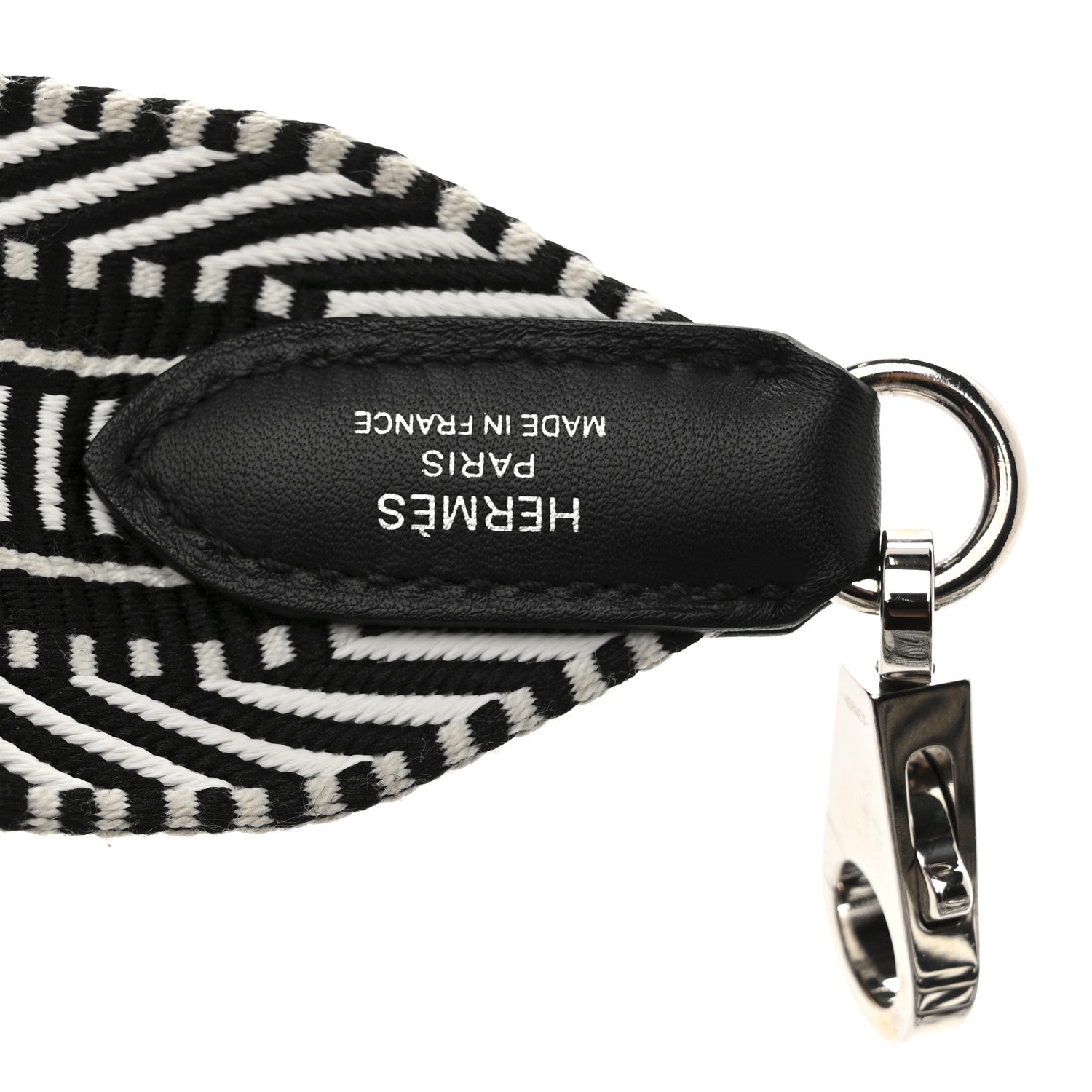 Hermes Toile Swift 50mm Sangle Cavale Shoulder Strap Black Ecru 4 of 5