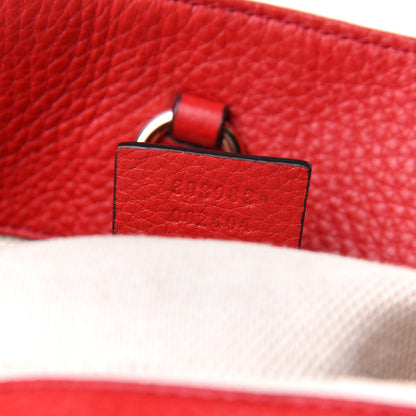 Gucci Pebbled Calfskin Medium Soho Chain Shoulder Bag Tabasco Red 7 of 13